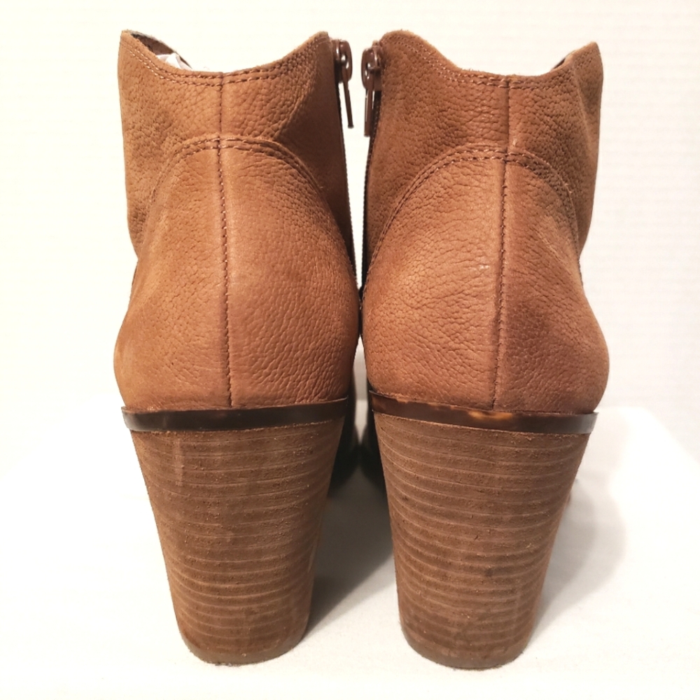 LUCKY BRAND Women's Tan Brown Western Style Ankle Booties Size 10 - Picture 4 of 16